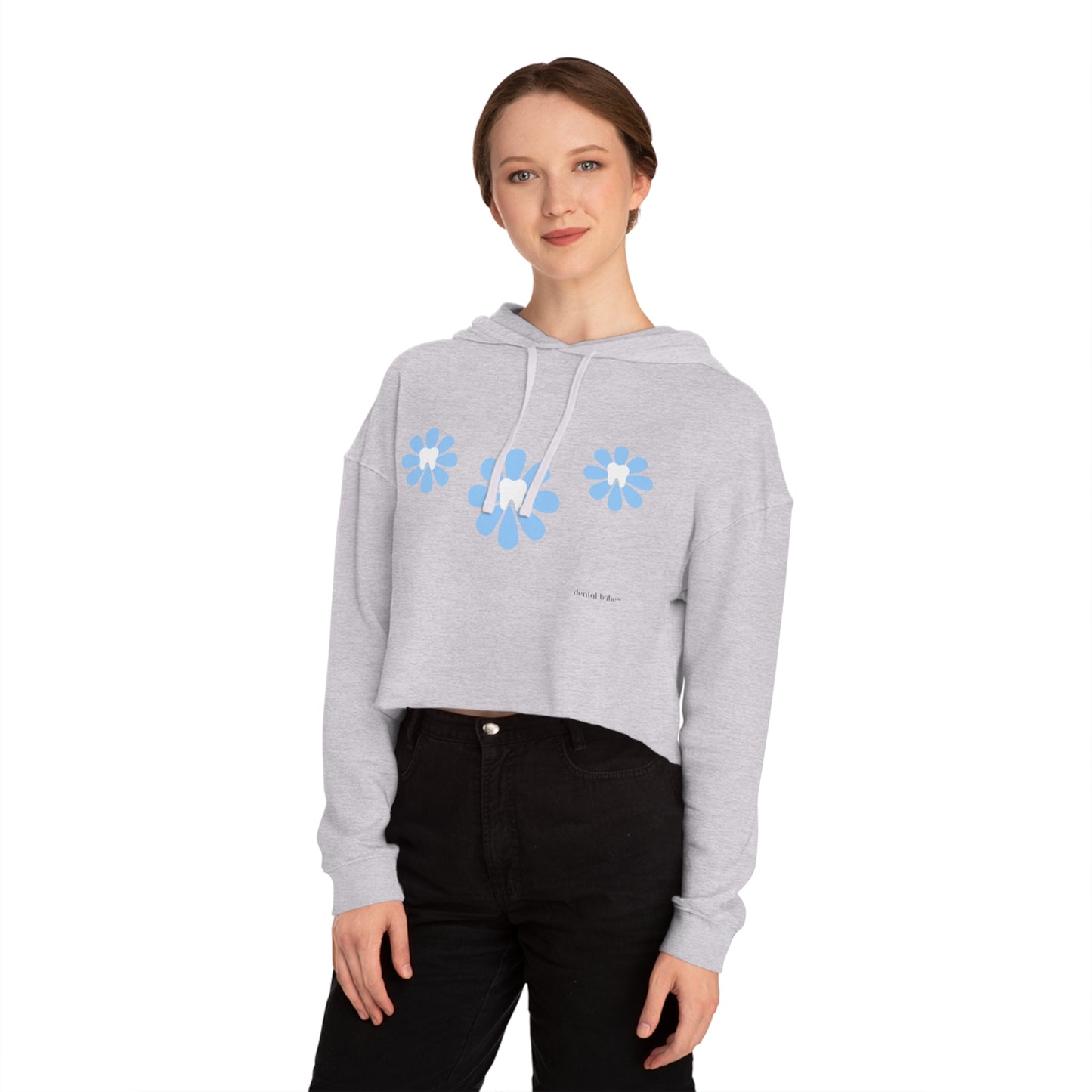 Women’s Cropped Hooded Dental Babe Sweatshirt-