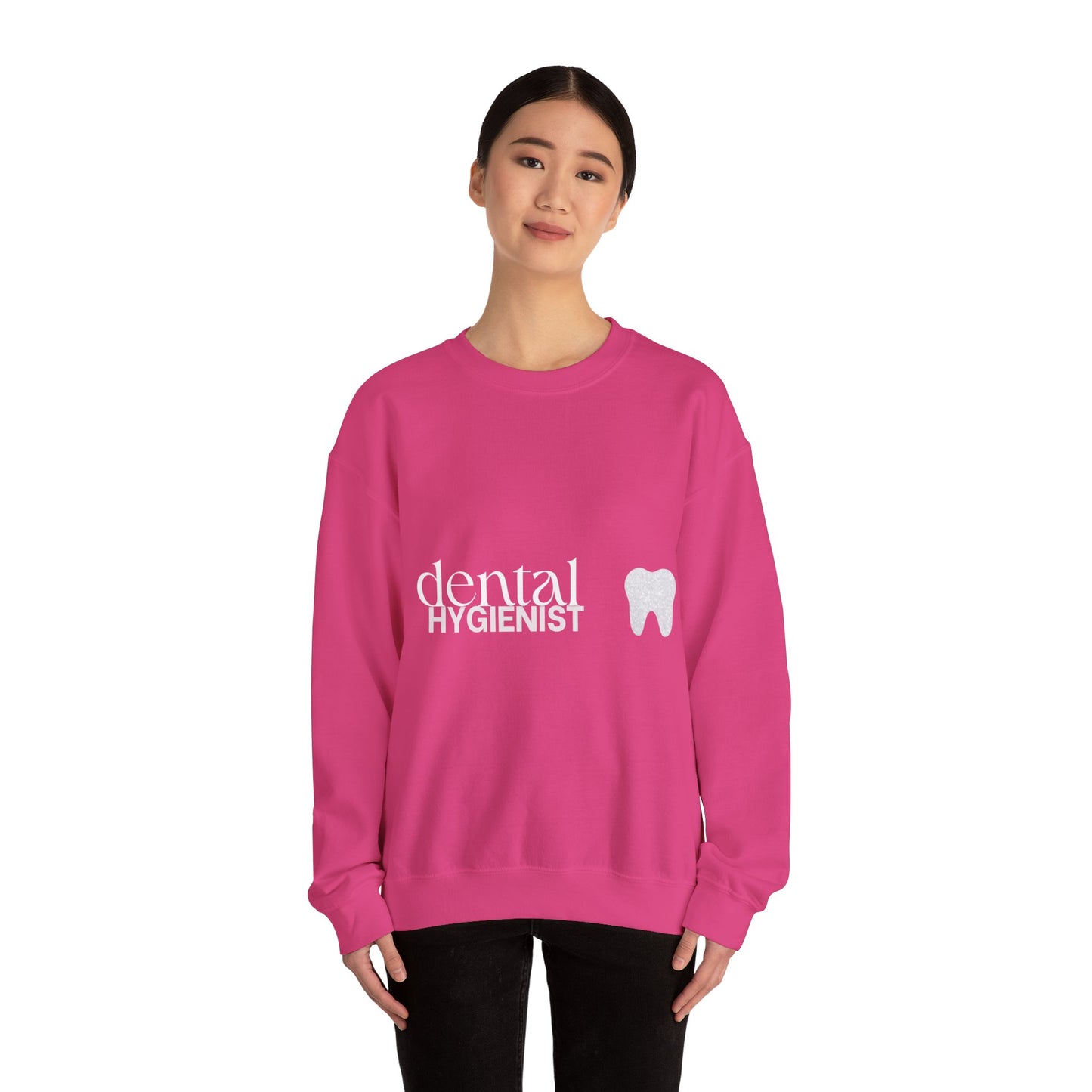 Hygienist Crewneck Sweatshirt — Tooth Icon Dental Hygienist Gift