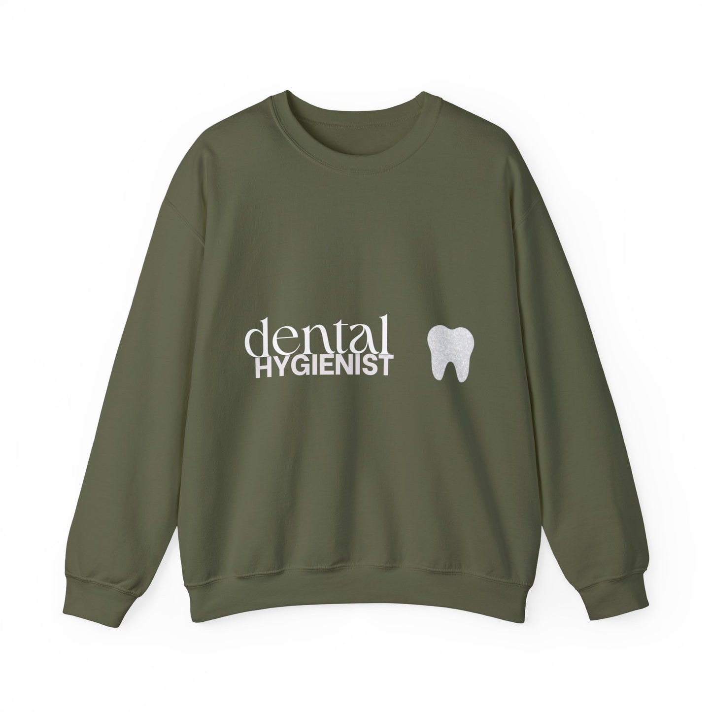 Hygienist Crewneck Sweatshirt — Tooth Icon Dental Hygienist Gift