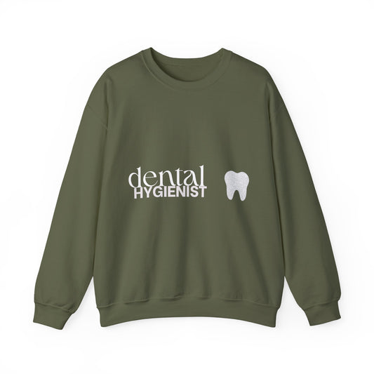 Hygienist Crewneck Sweatshirt — Tooth Icon Dental Hygienist Gift