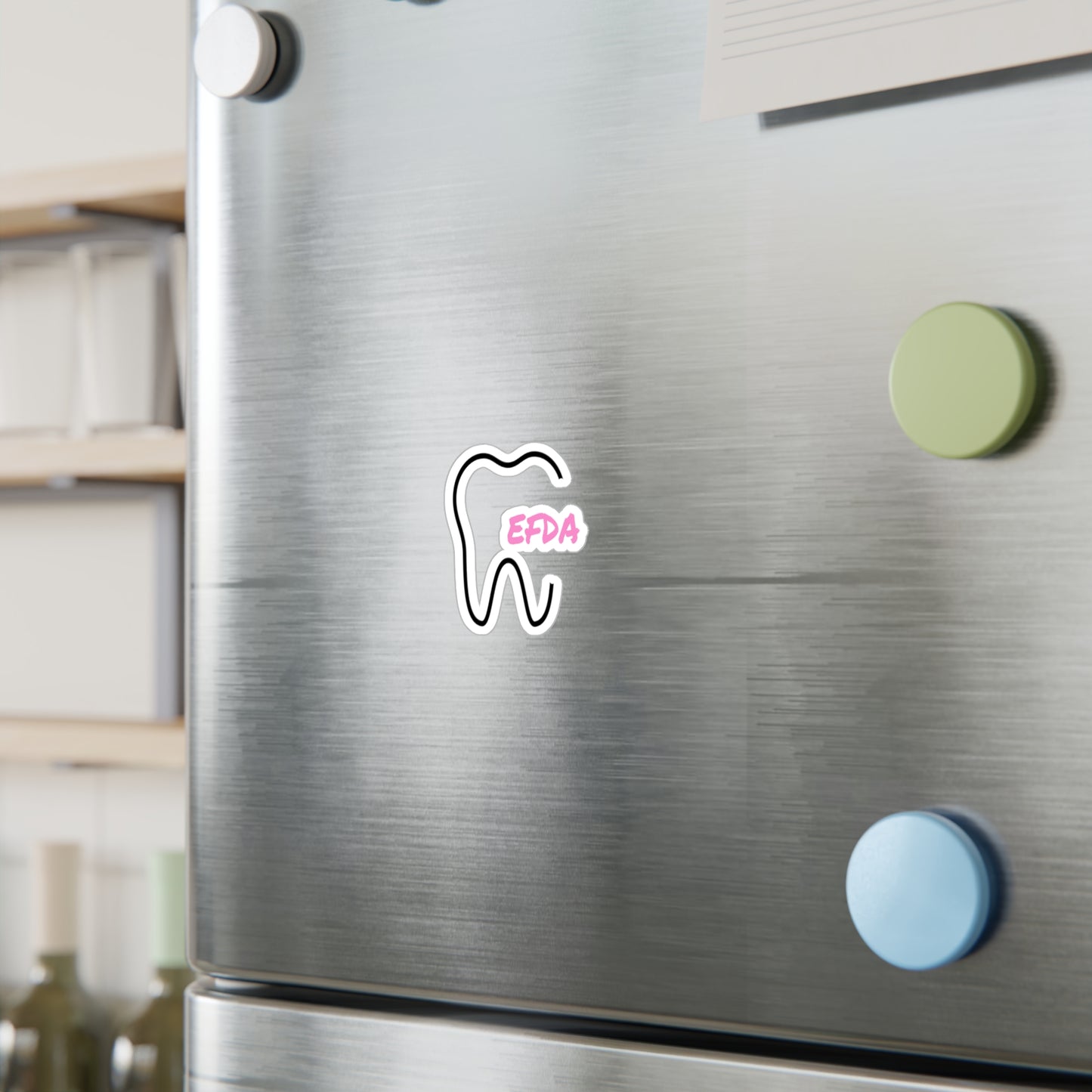 Tooth Outline Kiss-Cut Vinyl Sticker – EFDA Pink Dental Decal