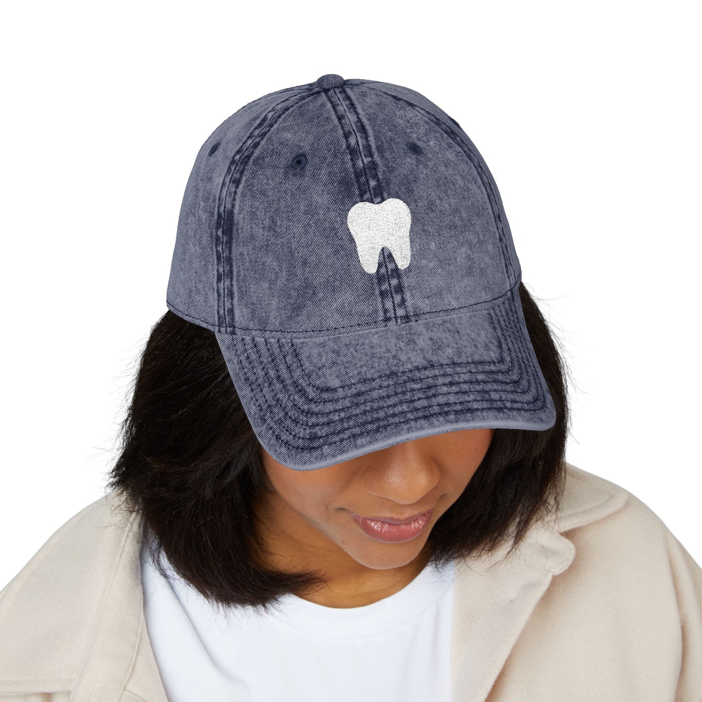 Embroidered Tooth Vintage Cap