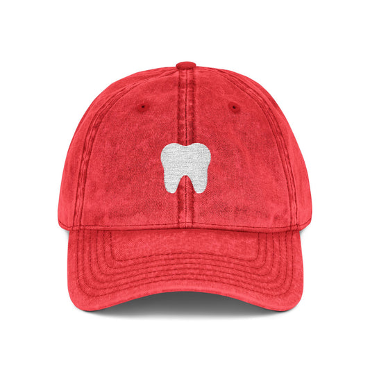 Embroidered Tooth Vintage Cap