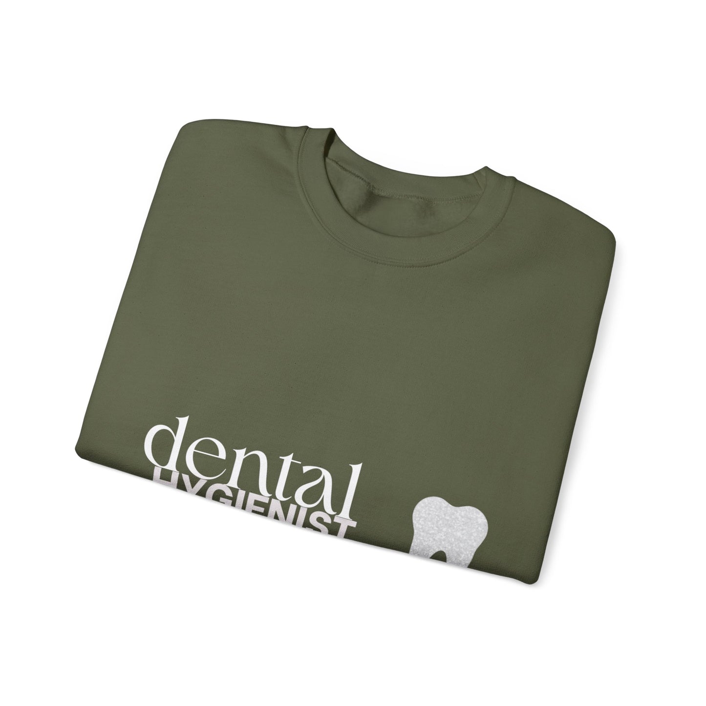 Hygienist Crewneck Sweatshirt — Tooth Icon Dental Hygienist Gift