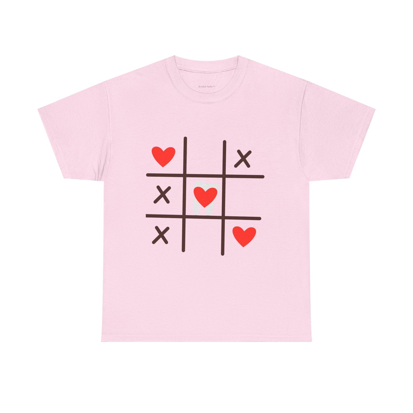Tic Tac Love Graphic Tee — Heart Tic-Tac-Toe Valentine T-Shirt