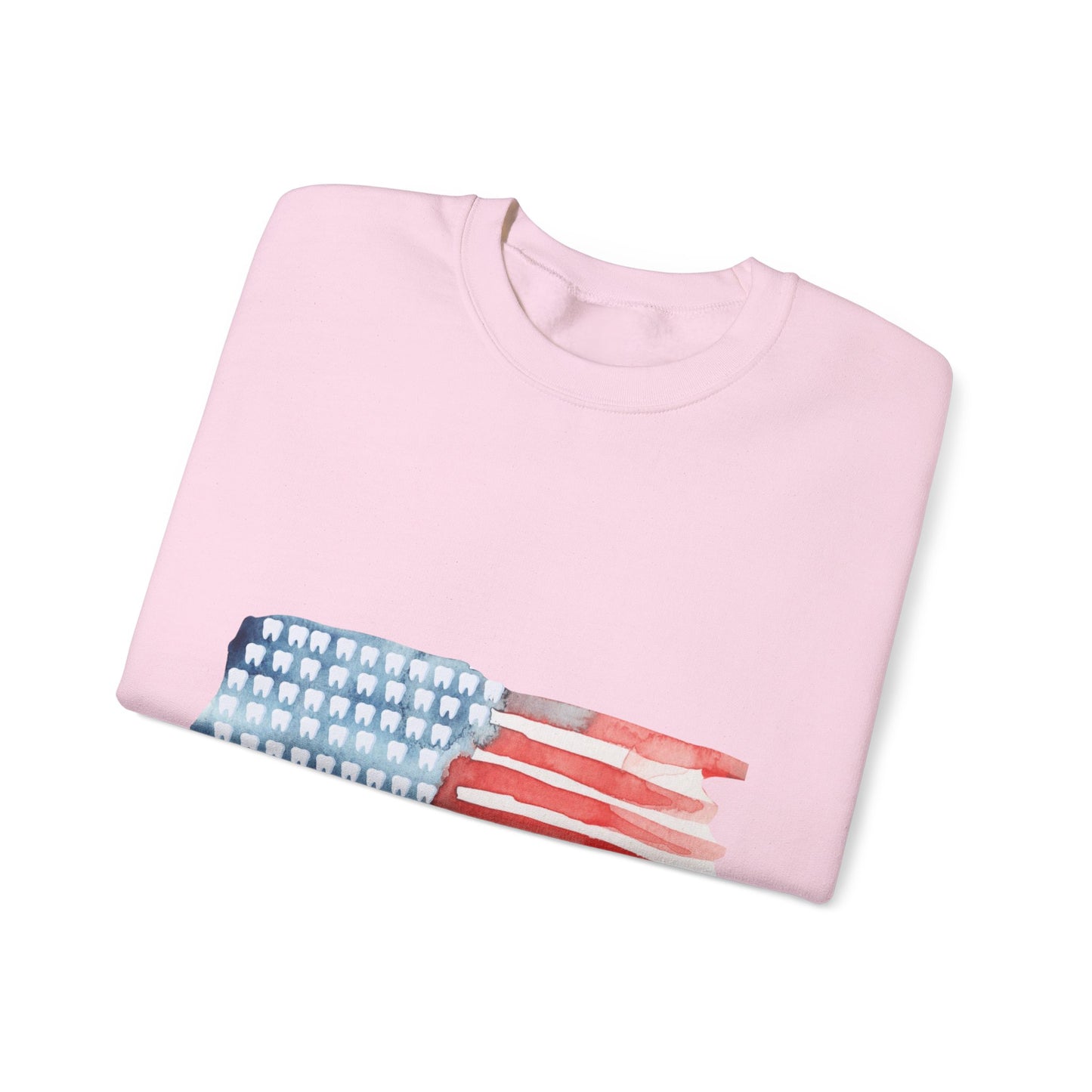 American Watercolor Tooth Flag Sweatshirt