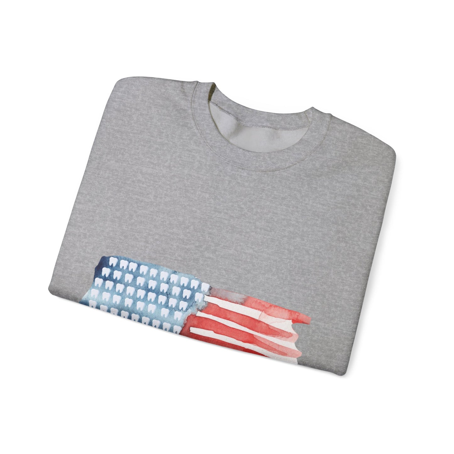 American Watercolor Tooth Flag Sweatshirt