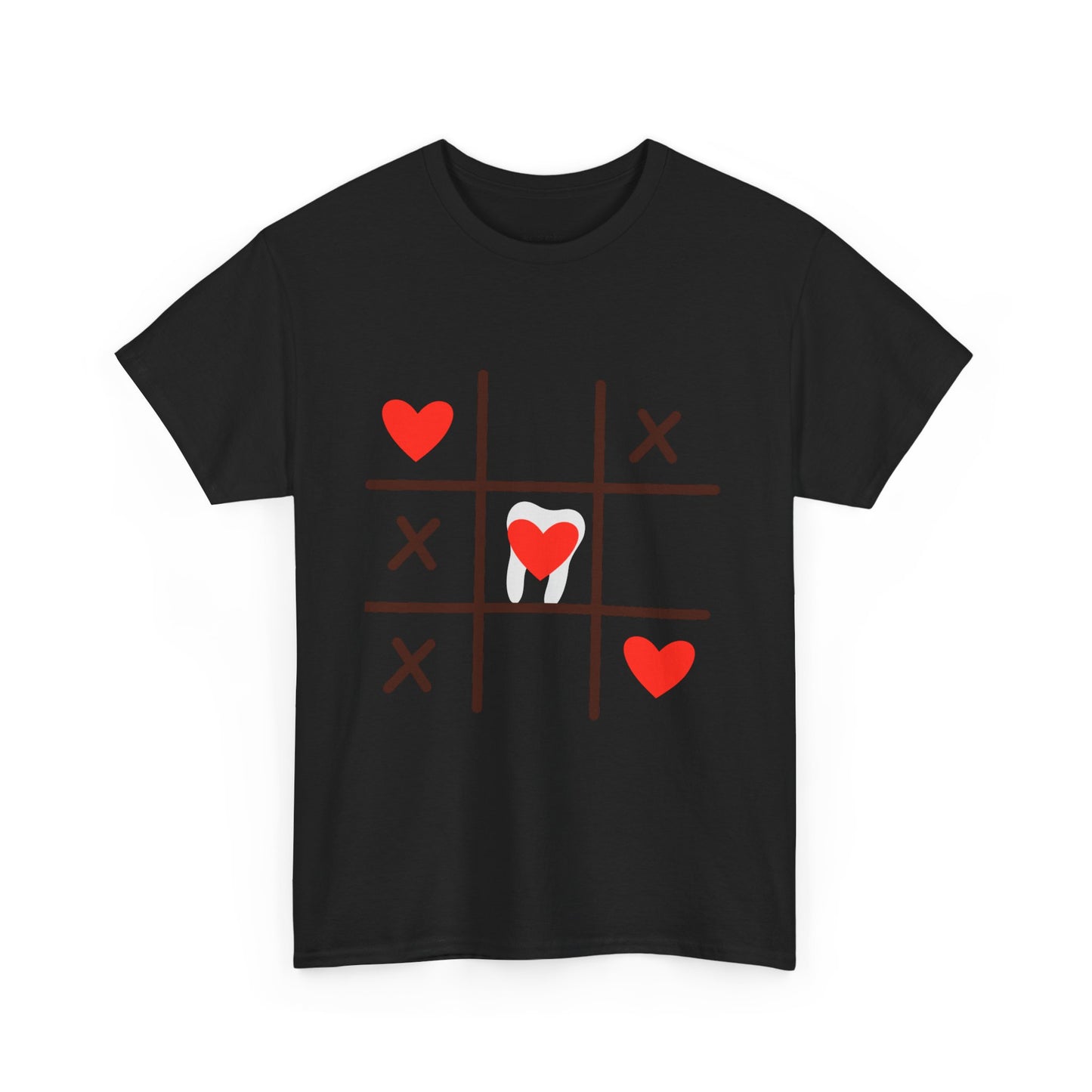 Tic Tac Love Graphic Tee — Heart Tic-Tac-Toe Valentine T-Shirt