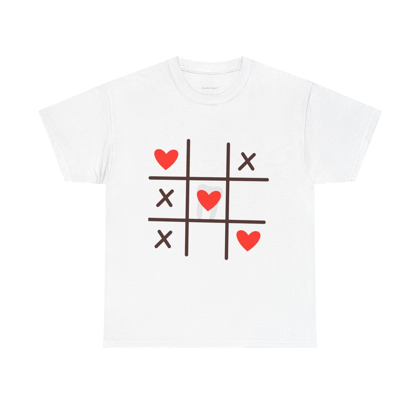 Tic Tac Love Graphic Tee — Heart Tic-Tac-Toe Valentine T-Shirt