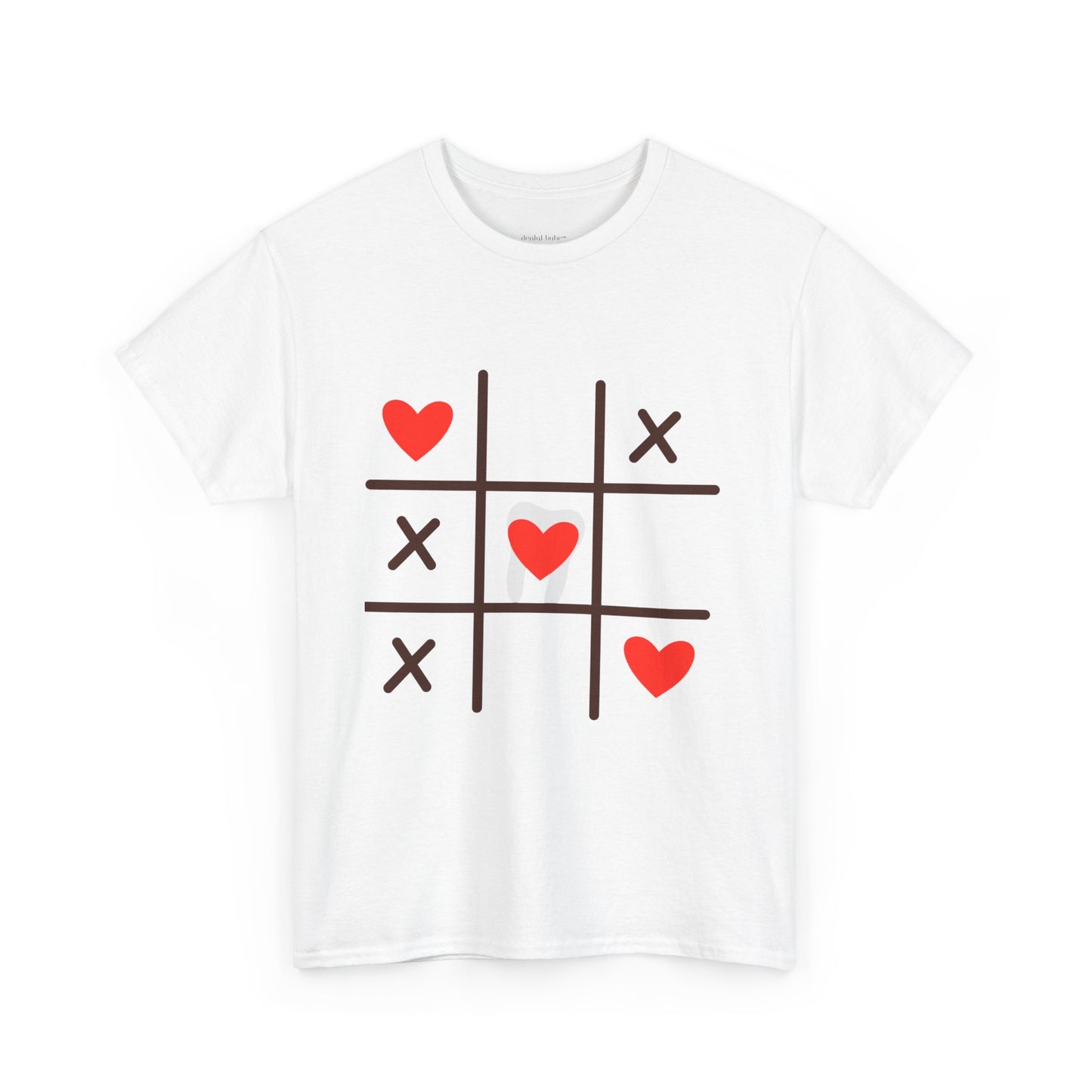 Tic Tac Love Graphic Tee — Heart Tic-Tac-Toe Valentine T-Shirt