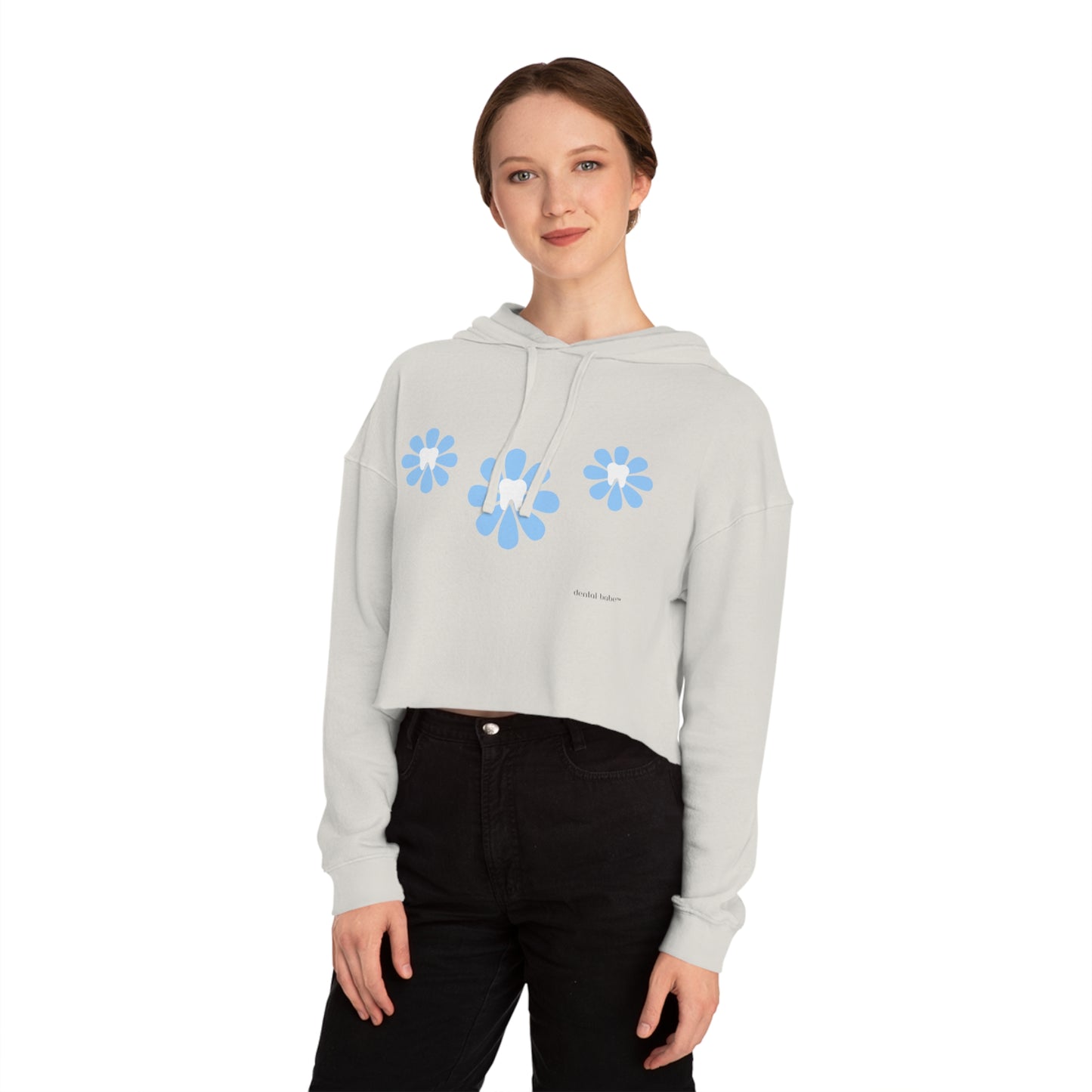 Women’s Cropped Hooded Dental Babe Sweatshirt-
