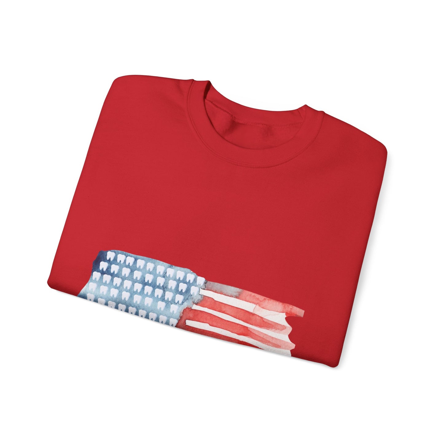American Watercolor Tooth Flag Sweatshirt