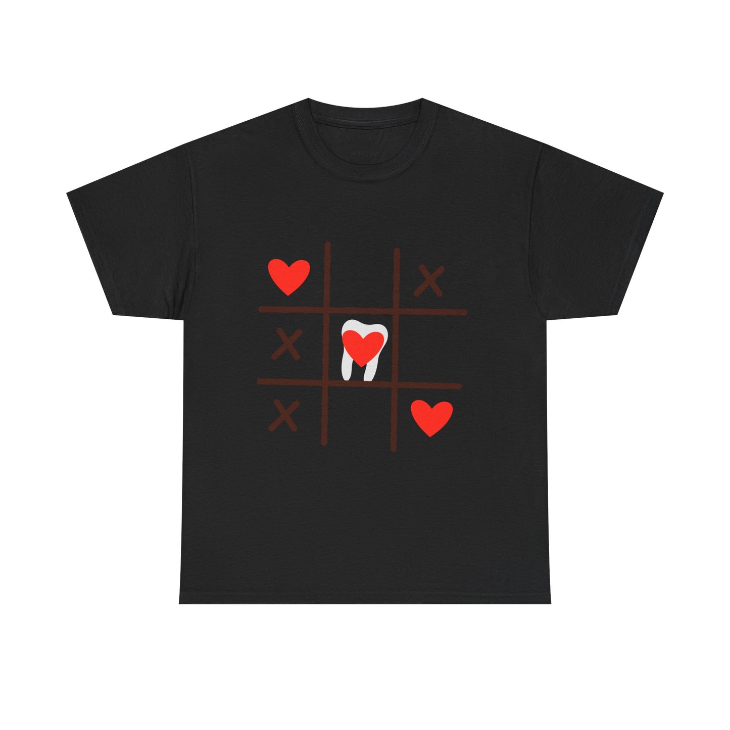 Tic Tac Love Graphic Tee — Heart Tic-Tac-Toe Valentine T-Shirt