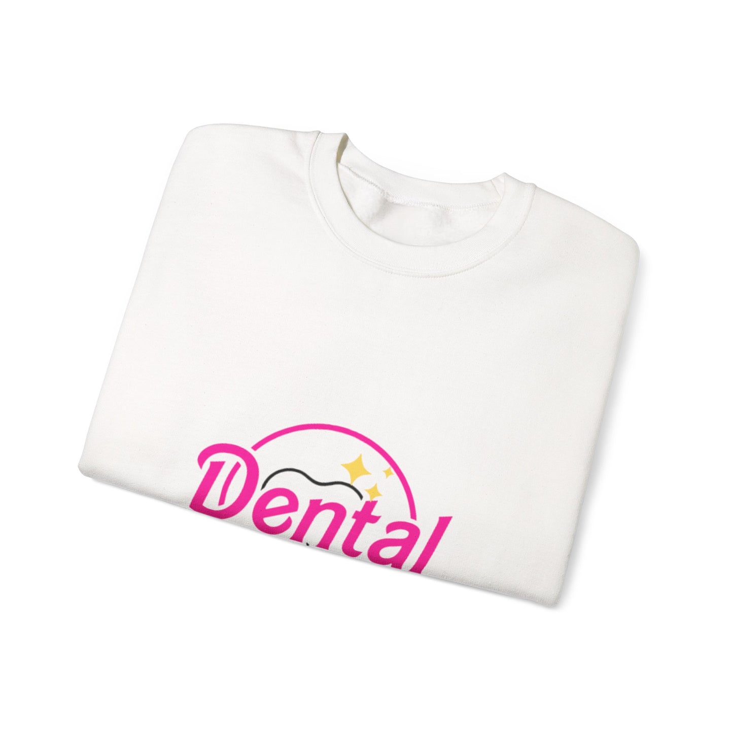 Dental Babe Crewneck Sweatshirt — Cute Pink Tooth Logo for Dental Students & Hygienists