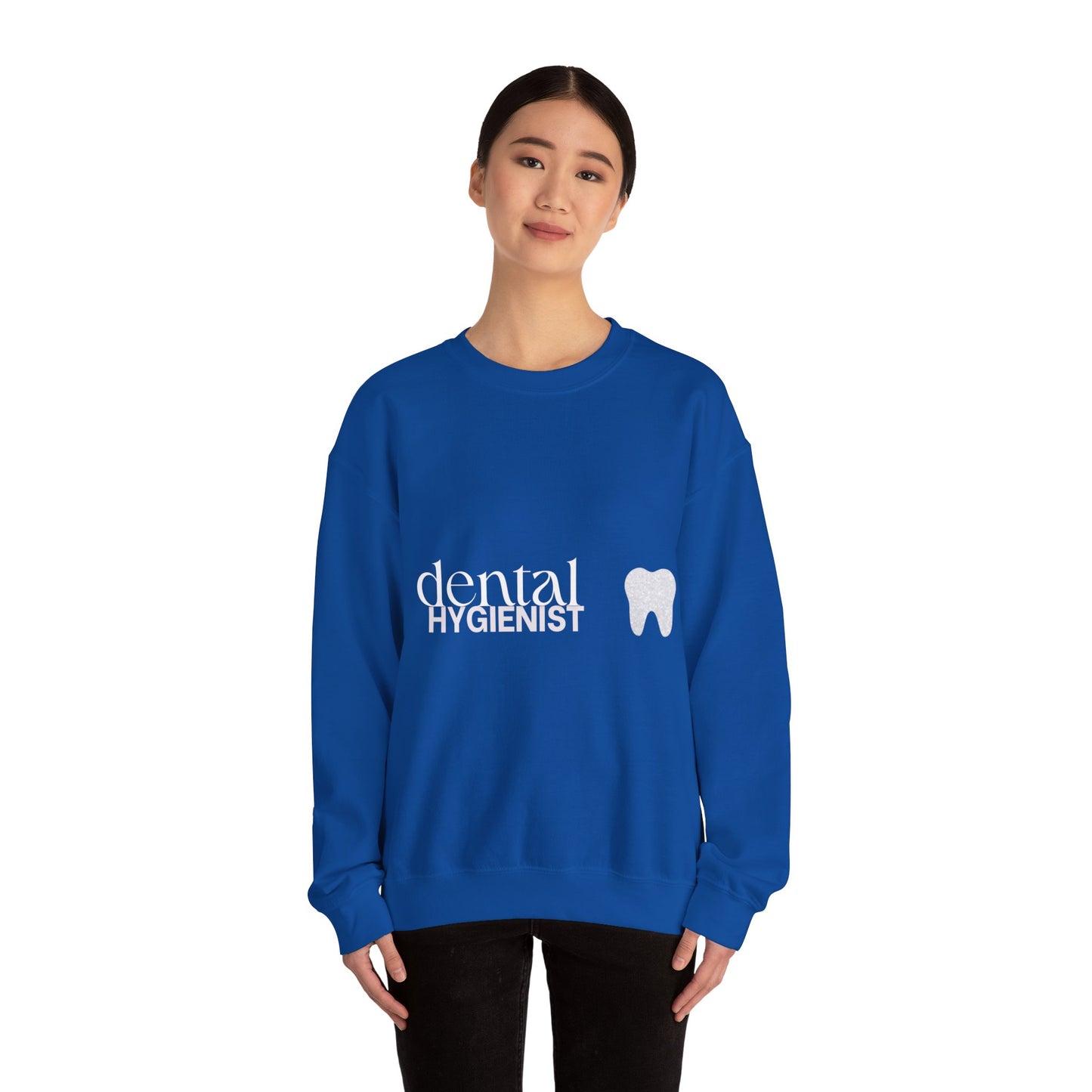 Hygienist Crewneck Sweatshirt — Tooth Icon Dental Hygienist Gift