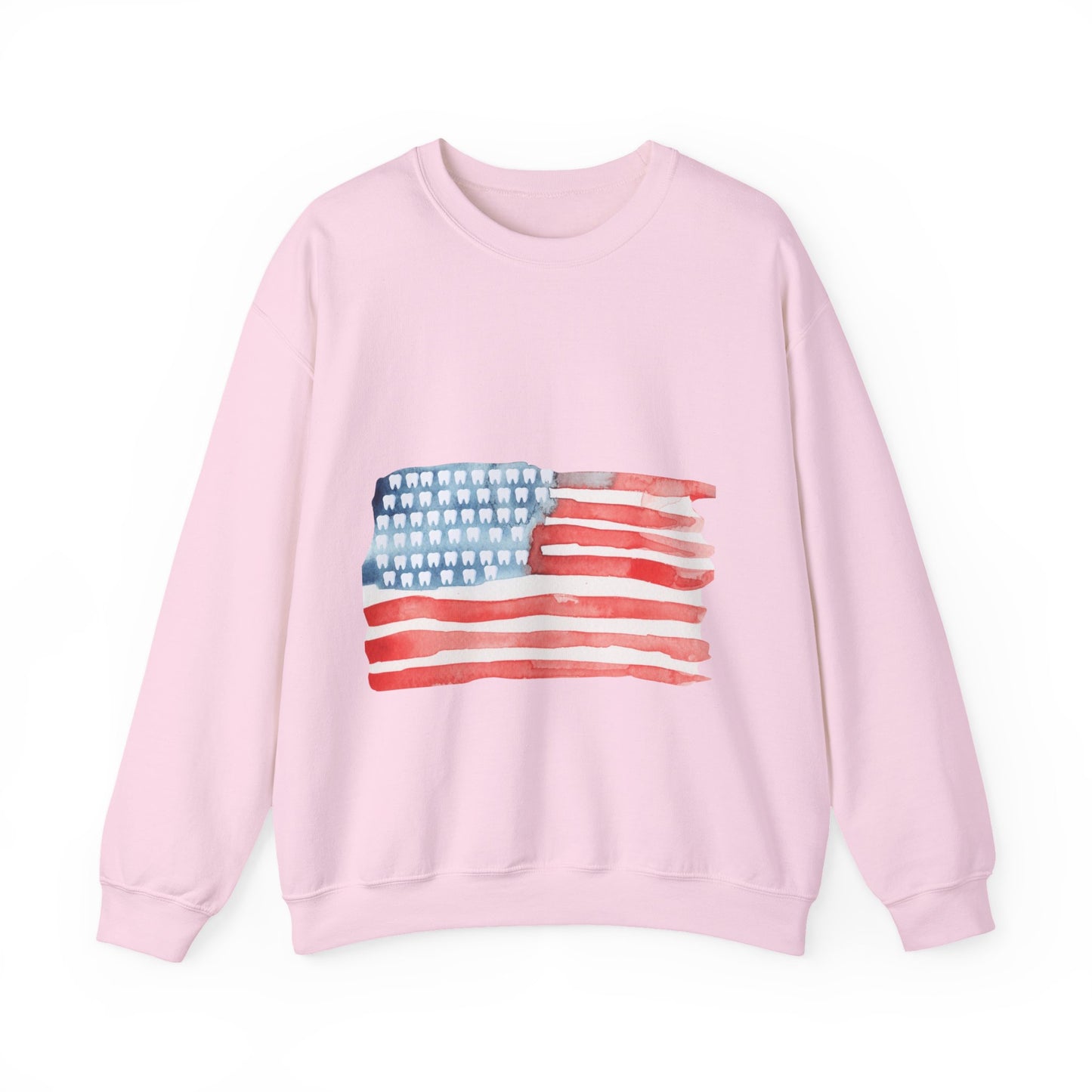 American Watercolor Tooth Flag Sweatshirt